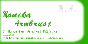 monika armbrust business card